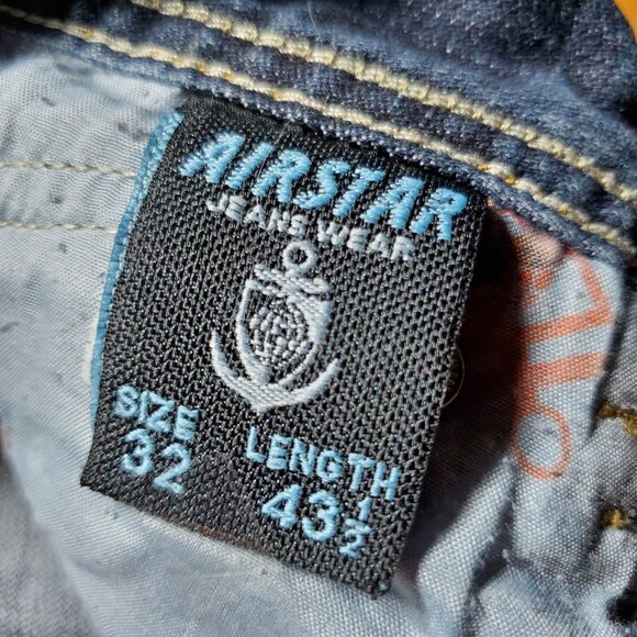 90s rocker Airstar high rise jeans with metal hardware, big pockets & zippers - Picture 7 of 15